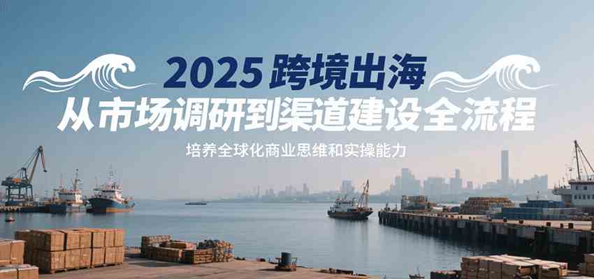 2025跨境出海从市场调研到渠道建设全流程,培养全球化商业思维和实操能力-韬哥副业项目资源网