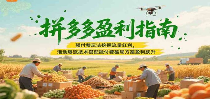 拼多多盈利指南：强付费玩法挖掘流量红利，活动爆流技术搭配微付费方案实现盈利跃升-韬哥副业项目资源网
