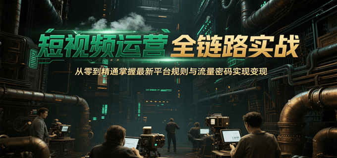 短视频运营全链路实战，从零到精通掌握最新平台规则与流量密码实现变现-韬哥副业项目资源网