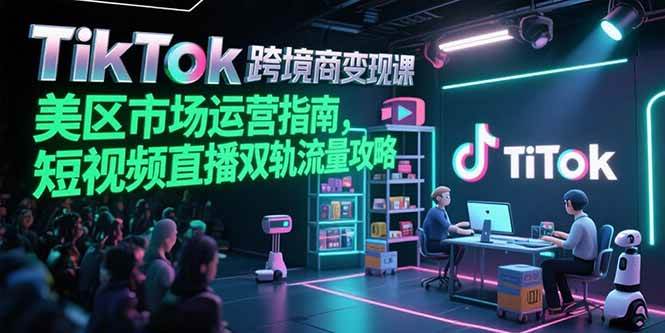 （15344期）TikTok跨境电商变现课，美区市场运营指南，短视频直播双轨流量攻略-韬哥副业项目资源网