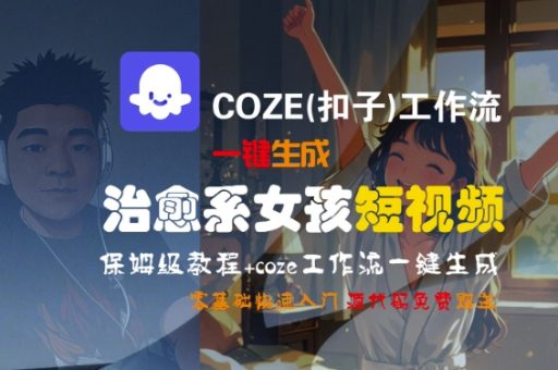 COZE(扣子)工作流一键生成治愈系女孩短视频,保姆级教程,零基础快速入门-韬哥副业项目资源网