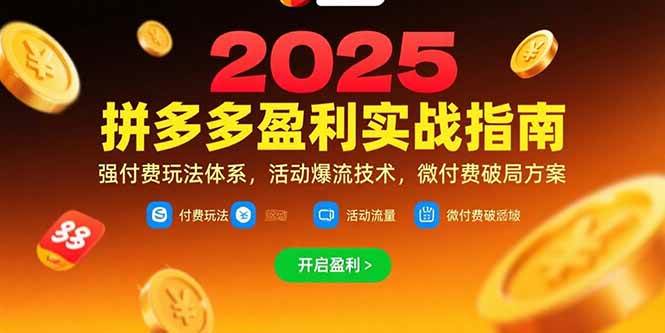 （15357期）拼多多盈利实战指南，强付费玩法，活动爆流技术，微付费破局方案(更新7月)-韬哥副业项目资源网