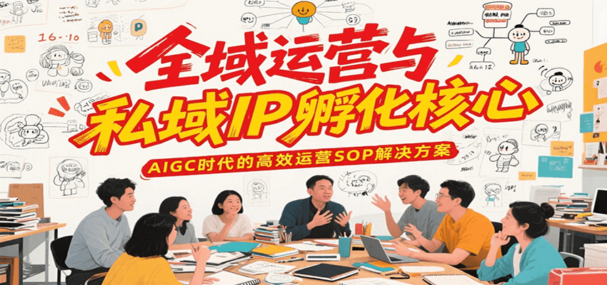 全域运营与私域IP孵化核心，AIGC时代的高效运营SOP解决方案-韬哥副业项目资源网