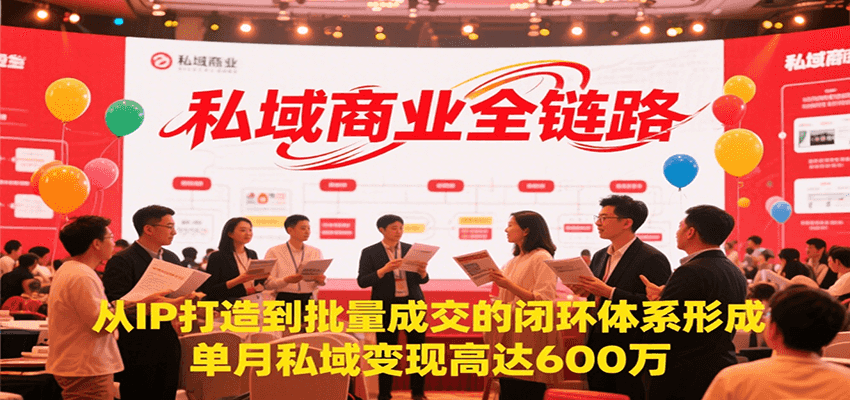 私域商业全链路,从IP打造到批量成交的闭环体系形成,单月私域变现600万-韬哥副业项目资源网