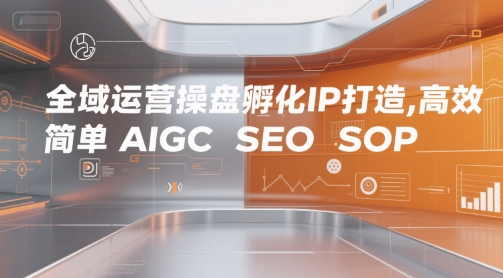 全域运营操盘孵化IP打造，高效 简单 AIGC SEO SOP-韬哥副业项目资源网