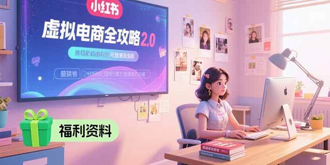 （15387期）虚拟电商全攻略2.0，开店选品实操流程，账号定位、货源发布、笔记发布技巧-韬哥副业项目资源网