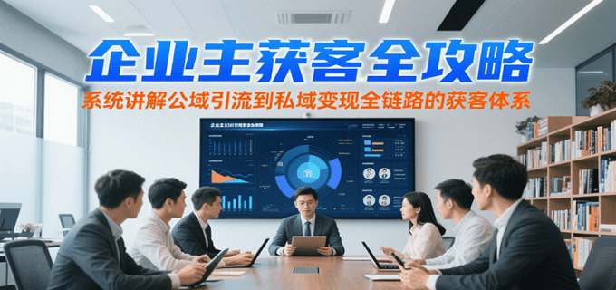 企业主获客全攻略,系统讲解公域引流到私域变现全链路的获客体系-韬哥副业项目资源网