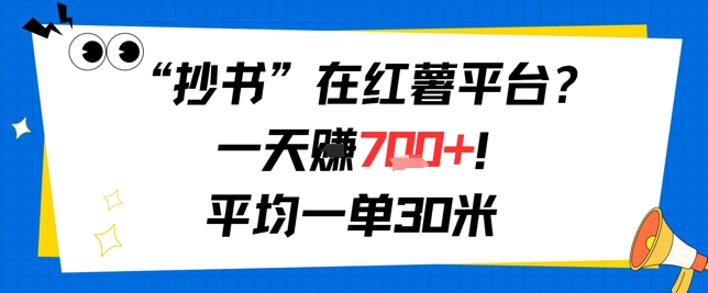 抄书在红薯平台？一天挣几张，平均一单30米，有手就行，新手小白不二之选！-韬哥副业项目资源网