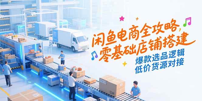 （15325期）闲鱼电商全攻略，零基础店铺搭建，爆款选品逻辑，低价货源对接-韬哥副业项目资源网