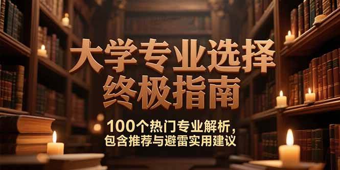 (15261期)付费文:大学专业选择终极指南,100个热门专业解析,包含推荐与避雷实用建议-韬哥副业项目资源网