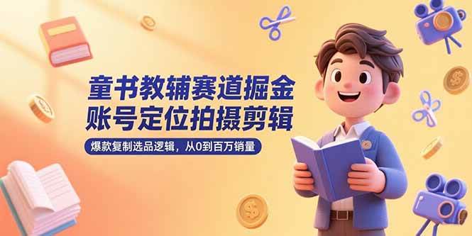 （15326期）童书教辅赛道掘金，账号定位拍摄剪辑，爆款复制选品逻辑，从0到百万销量-韬哥副业项目资源网