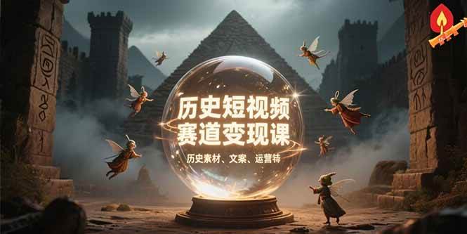 （15386期）历史短视频赛道变现课，百集素材库应用，文案剪辑技巧，账号运营全案-韬哥副业项目资源网