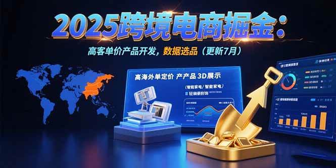 （15512期）2025跨境电商掘金：蓝海市场定位，高客单价产品开发，数据选品(更新7月)-韬哥副业项目资源网