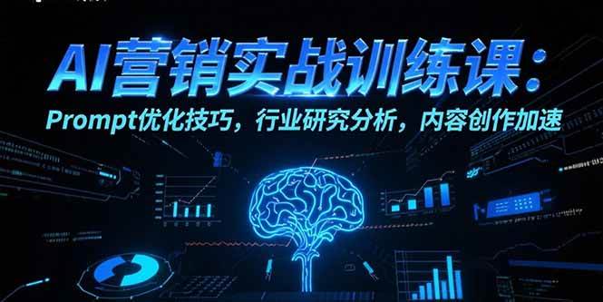 （15465期）AI营销实战训练课：Prompt优化技巧，行业研究分析，内容创作加速-韬哥副业项目资源网