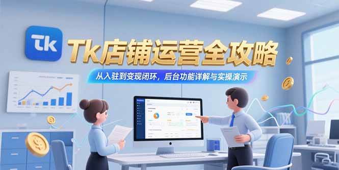 （15345期）Tk店铺运营全攻略，从入驻到变现闭环，后台功能详解与实操演示-韬哥副业项目资源网