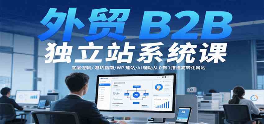 外贸B2B独立站系统课：底层逻辑/避坑指南/WP建站/AI辅助从0到1搭建高转化网站-韬哥副业项目资源网