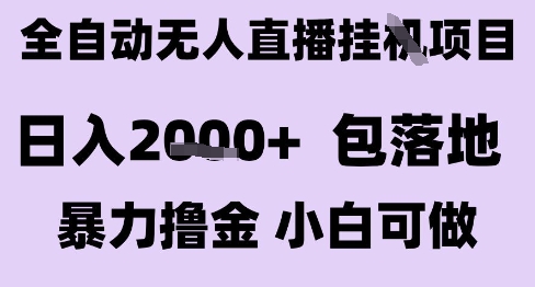最新全自动抖音无人直播挂G项目，日入2k+ 包落地暴力撸金，小白可做【揭秘】-韬哥副业项目资源网