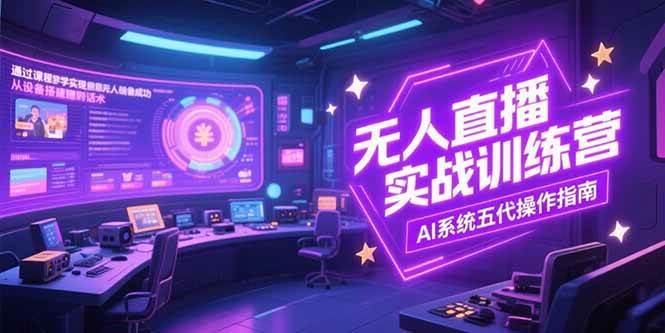 （15315期）无人直播实操训练营，从设备搭建到话术，AI系统五代操作指南(7月更新)-韬哥副业项目资源网