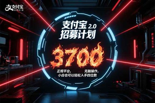 (15510期)支付宝2.0招募计划 单号3700, 正规平台保姆级玩法无脑操作, 小白也…-韬哥副业项目资源网