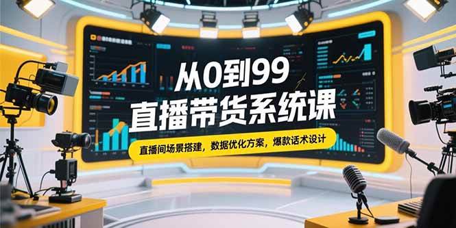 （15362期）从0到99直播带货系统课，直播间场景搭建，数据优化方案，爆款话术设计-韬哥副业项目资源网