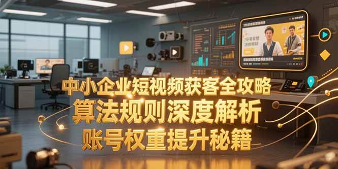 （15326期）中小企业短视频获客全攻略，算法规则深度解析，账号权重提升秘籍-韬哥副业项目资源网