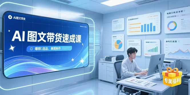 （15416期）AI图文带货速成课，养号引流秘籍，爆款选品策略，美图制作全流程-韬哥副业项目资源网