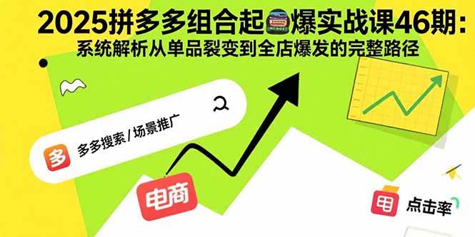 （15816期）2025拼多多组合起爆实战课46期：系统解析从单品裂变到全店爆发的完整路径-韬哥副业项目资源网