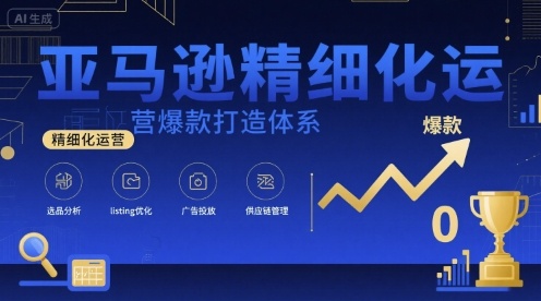 亚马逊精细化运营爆款打造体系，视频课+全套资料文档-韬哥副业项目资源网
