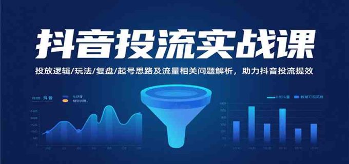 抖音投流实战课,投放逻辑/玩法/复盘/起号思路及流量相关问题解析,助力抖音投流提效-韬哥副业项目资源网