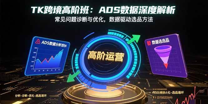 （15809期）TK跨境高阶班：ADS数据深度解析，常见问题诊断与优化，数据驱动选品方法-韬哥副业项目资源网