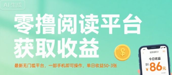 零撸阅读平台获取收益,最新无门槛平台,一部手机即可操作,单日收益50-3张【揭秘】-韬哥副业项目资源网