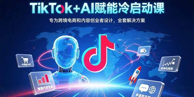 （15561期）TikTok+AI赋能冷启动课：专为跨境电商和内容创业者设计，全套解决方案-韬哥副业项目资源网