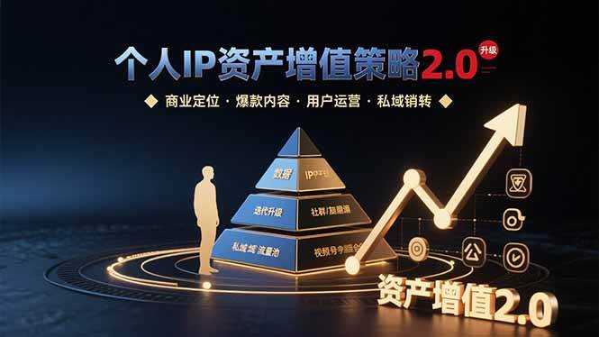 图片[1]-（15653期）个人IP资产增值策略2.0 拆解商业定位/爆款内容/用户运营/私域销转四大模块-韬哥副业项目资源网