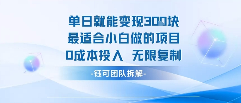 单日就能变现3张最适合小白做的项目0成本投入 无限复制-韬哥副业项目资源网