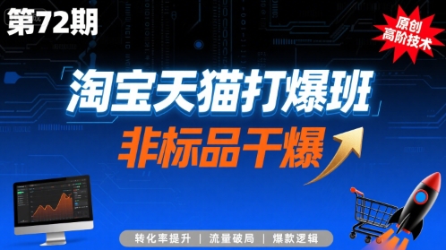 淘宝天猫打爆班原创高阶技术第72期，非标品干爆-韬哥副业项目资源网