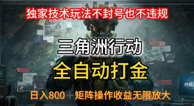 三角洲最新全自动G机,独家技术玩法,不封号也不违规, 日入8张+可矩阵操作,收益无限放大【揭秘】-韬哥副业项目资源网