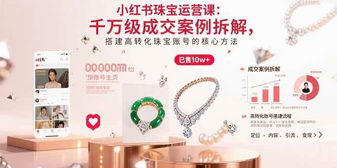 （15742期）小红书珠宝运营课：千万级成交案例拆解，搭建高转化珠宝账号的核心方法-韬哥副业项目资源网