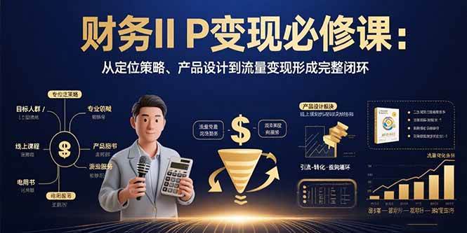 （15728期）财务IP变现必修课：从定位策略、产品设计到流量变现形成完整闭环-韬哥副业项目资源网