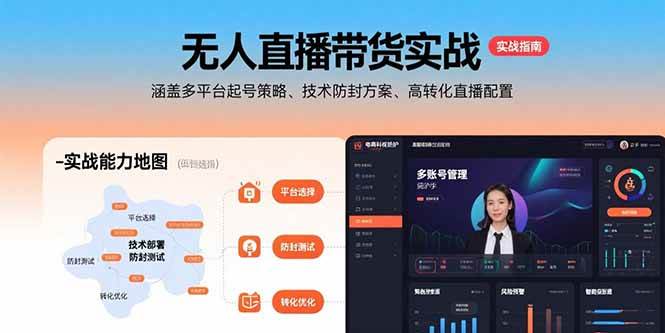 （15622期）无人直播带货实战，涵盖多平台起号策略、技术防封方案、高转化直播配置-韬哥副业项目资源网