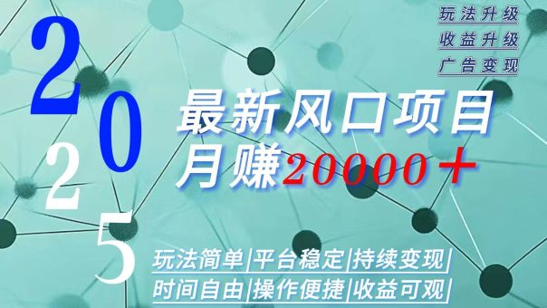（15694期）2025广告赛道新风口-月赚2W＋玩法简单，时间自由-韬哥副业项目资源网