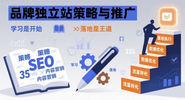 品牌独立站策略与推广,学习是开始,落地是王道-韬哥副业项目资源网
