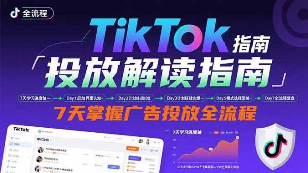 (15753期)TikTok投放解读指南:后台操作/计划建立/模式选择,7天掌握广告投放全流程-韬哥副业项目资源网