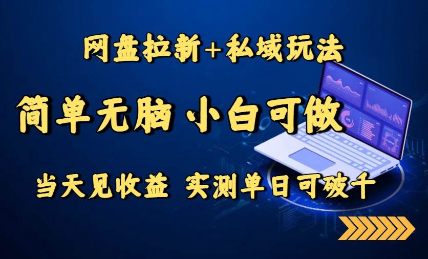 图片[1]-（15744期）网盘拉新+私域玩法，简单无脑，小白可做，当天见收益，实测单日可破千-韬哥副业项目资源网