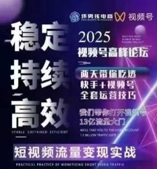 坏男孩电商视频号7月1号线下课,视频号短引、精细化模型打法,三频共振,无人,快手全站精细化运营-韬哥副业项目资源网