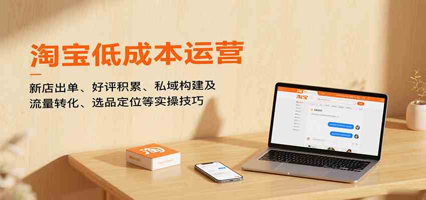 淘宝低成本运营，新店出单、好评积累、私域构建及流量转化、选品定位等实操技巧-韬哥副业项目资源网