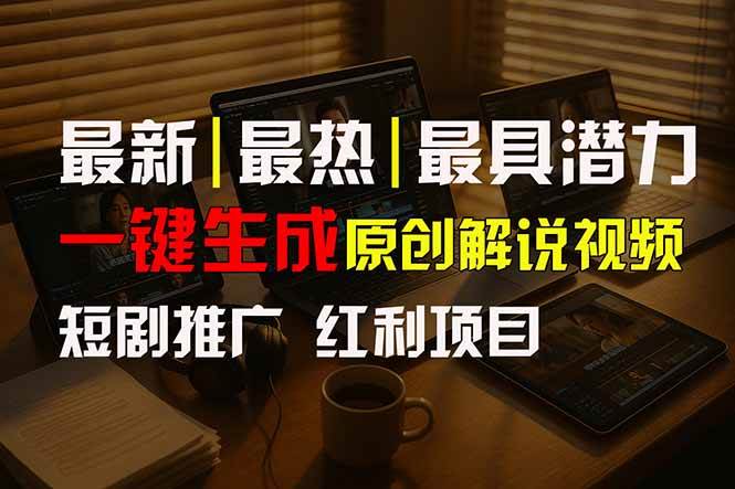 图片[1]-（15658期）短剧推广新思路，AI一键生成原创解说视频，10分钟产出100条，30天赚了5.5w-韬哥副业项目资源网