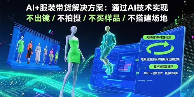 （15728期）AI+服装带货解决方案：通过AI技术实现 不出镜/不拍摄/不买样品/不搭建场地-韬哥副业项目资源网