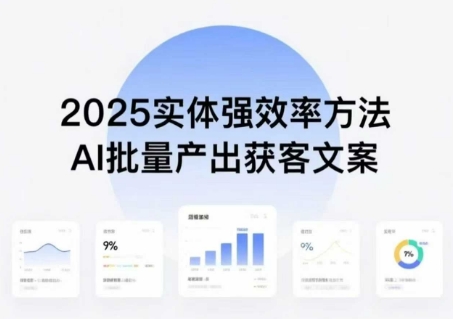 实体强效率方法：AI批量产出获客文案，2025年普通人拥抱AI，实现实体创收-韬哥副业项目资源网