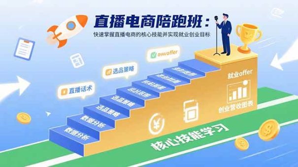 (15900期)直播电商陪跑班:快速掌握直播电商的核心技能并实现就业/创业目标-韬哥副业项目资源网