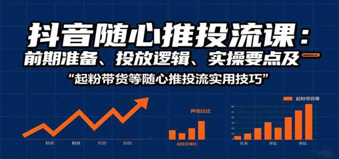抖音随心推投流课:前期准备、投放逻辑、实操要点及起粉带货等随心推投流实用技巧-韬哥副业项目资源网